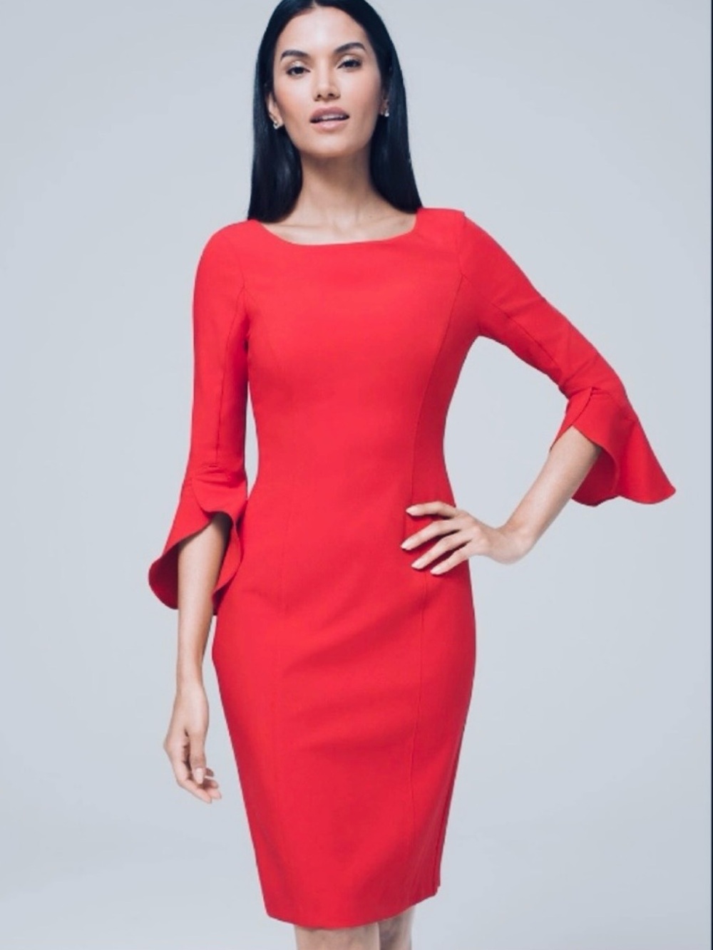 NWOT WHBM Body-Perfecting Flutter Sleeve Dress Fits as Sz 6 - Picture 11 of 12